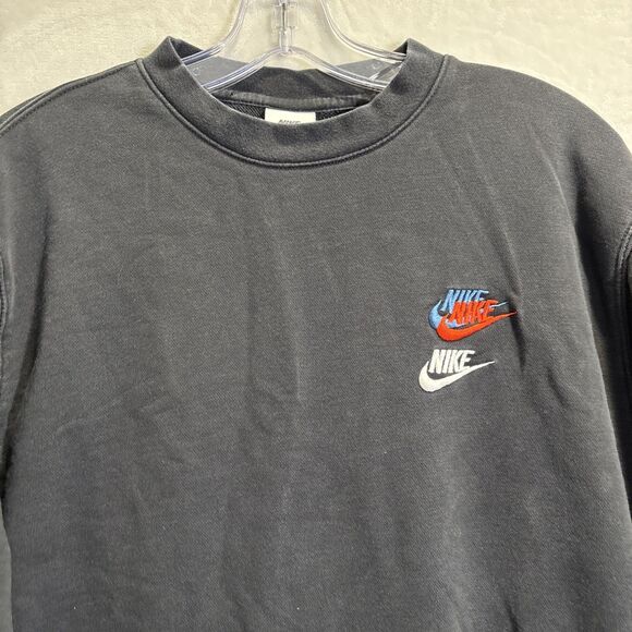 Nike Essentials French Terry Sweatshirt Embroidered Multi Logo Men's Size Large - Picture 4 of 15